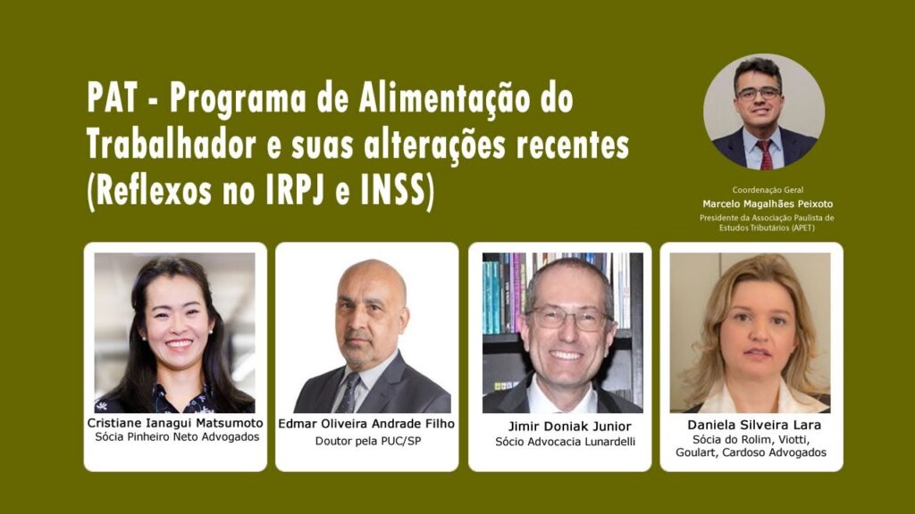 PAT - Programa de Alimentação do Trabalhador e suas alterações recentes (Reflexos no IRPJ e INSS)