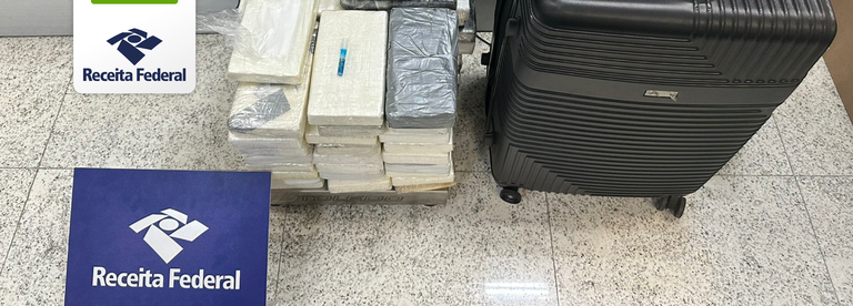 Receita Federal detecta quase 100 kg de cocaina em bagagens