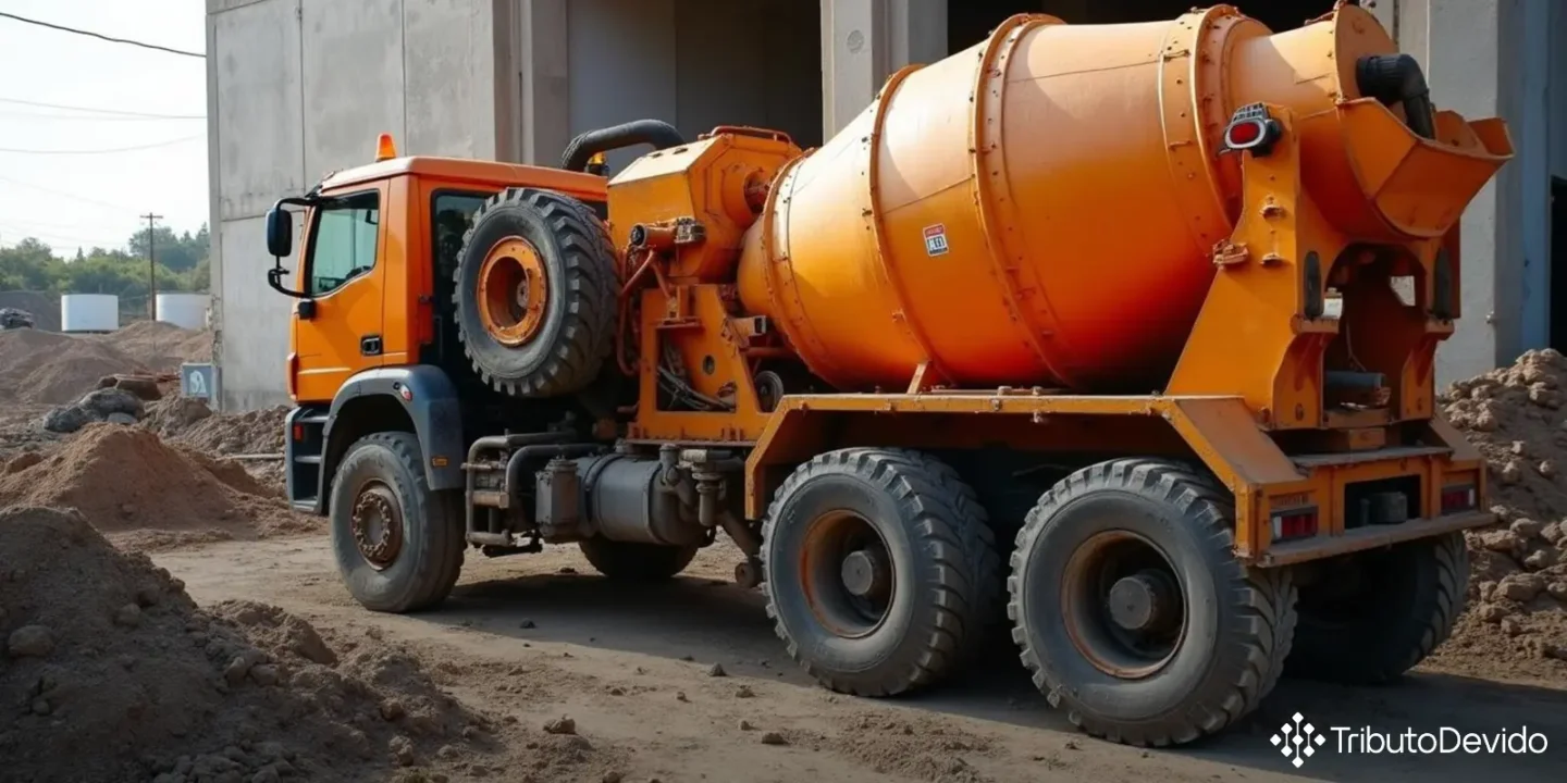Classificação NCM de betoneira autopropulsada para canteiro de obras