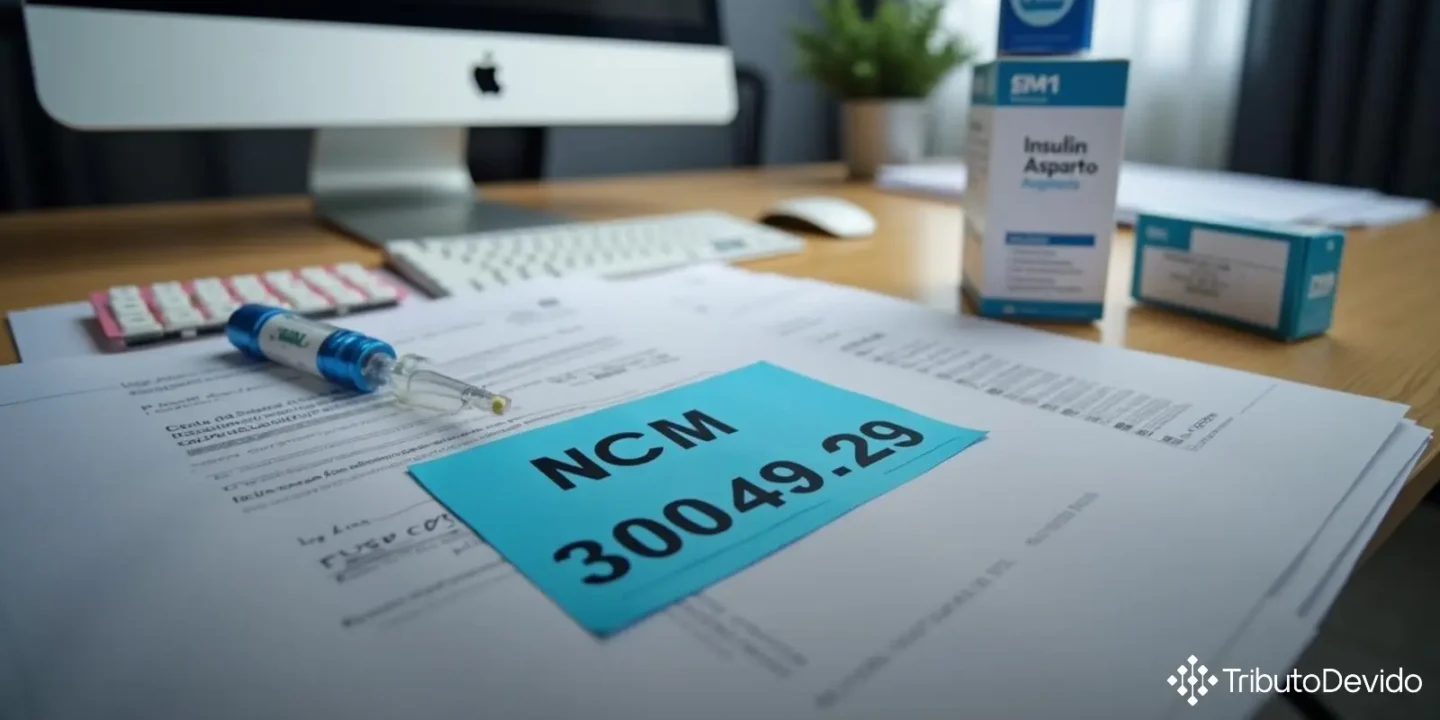 Classificação NCM de medicamentos para diabetes com insulina asparte