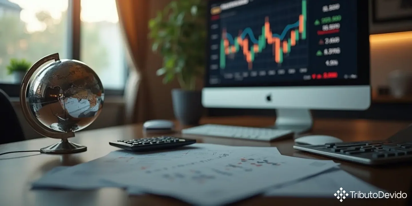 variações cambiais em contas no exterior