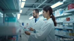 etiquetagem de produtos importados em depósito fechado