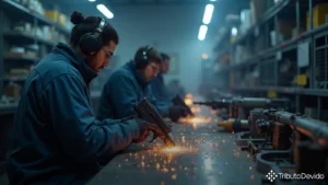 Fabricação armas fogo testes tiro créditos IPI