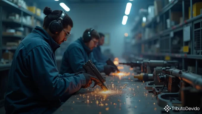 Fabricação armas fogo testes tiro créditos IPI