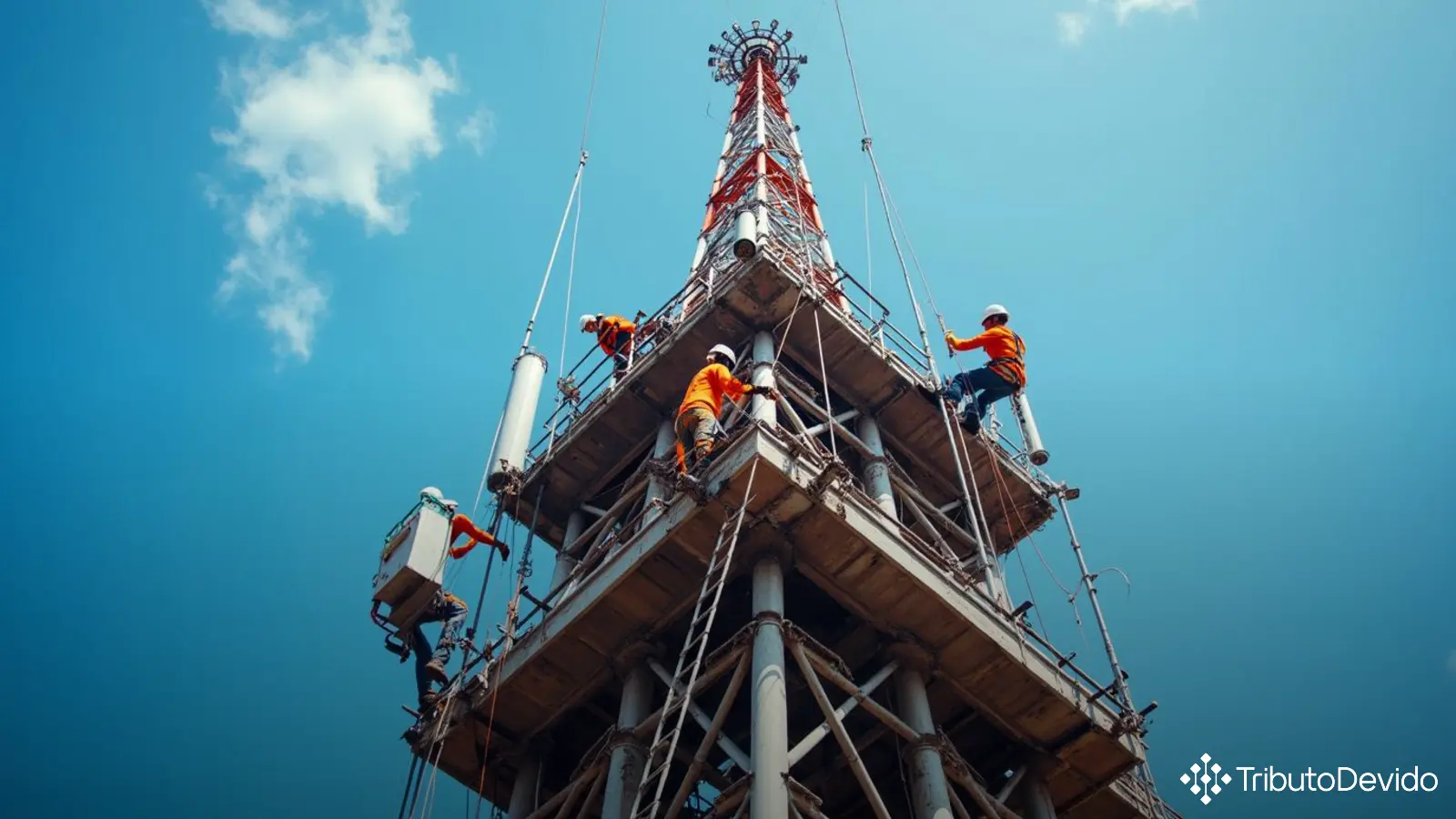 retenção previdenciária na instalação de torres e pórticos