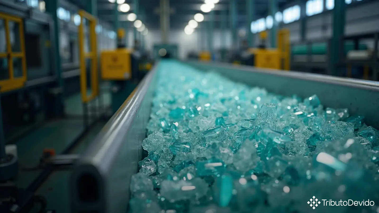 industrialização de cacos de vidro