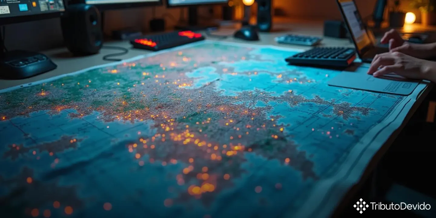 Retenção tributos sistemas mapas geolocalização