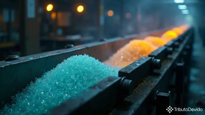 Industrialização cacos vidro beneficiamento transformação IPI